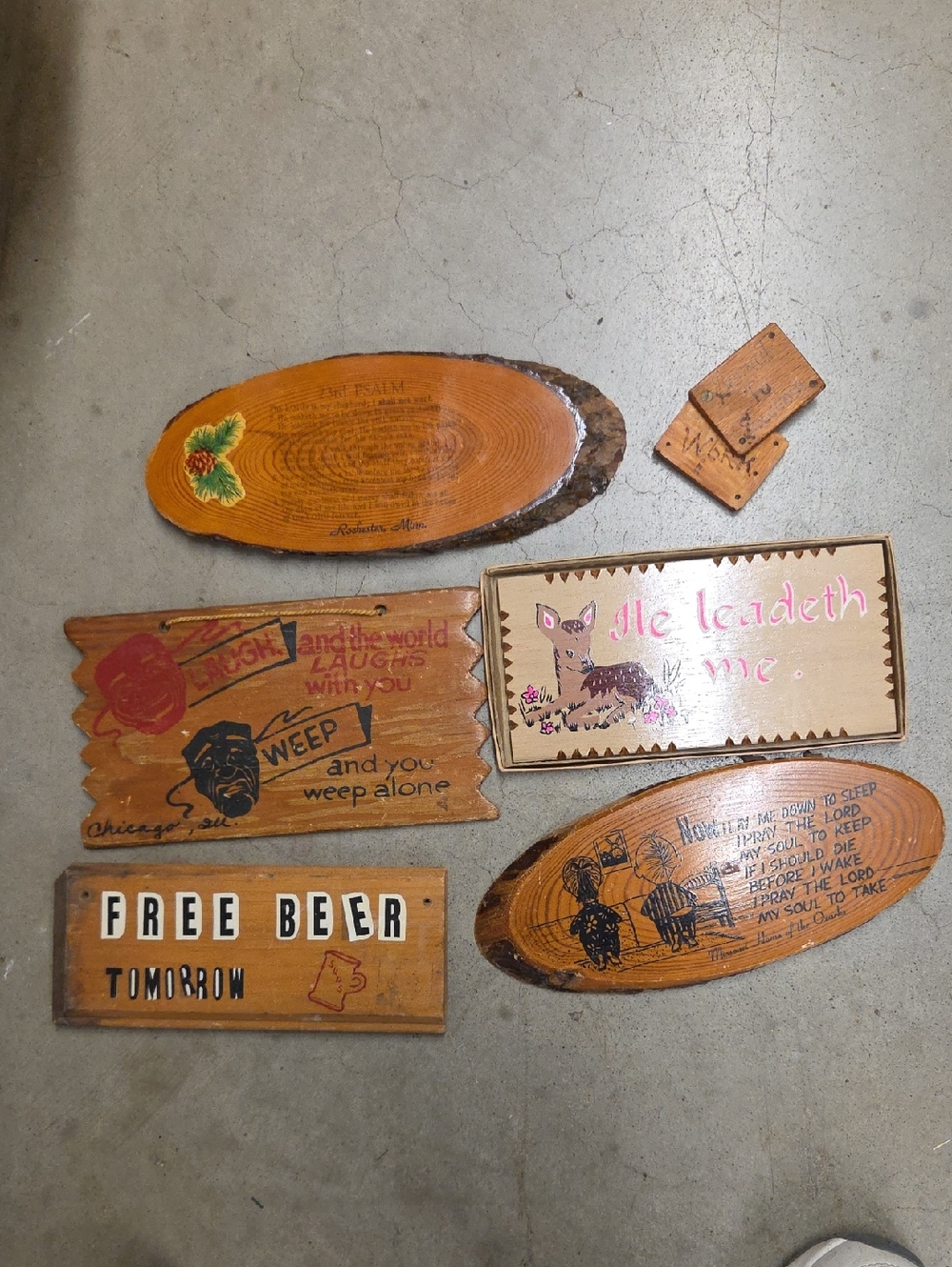 Vintage Wood Wall Decor‎ 5 Pieces